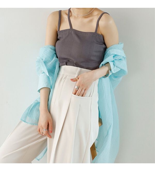 GeeRA（ジーラ）の「３ストラップランダムリブキャミソール（タンクトップ・キャミソール）」｜詳細画像