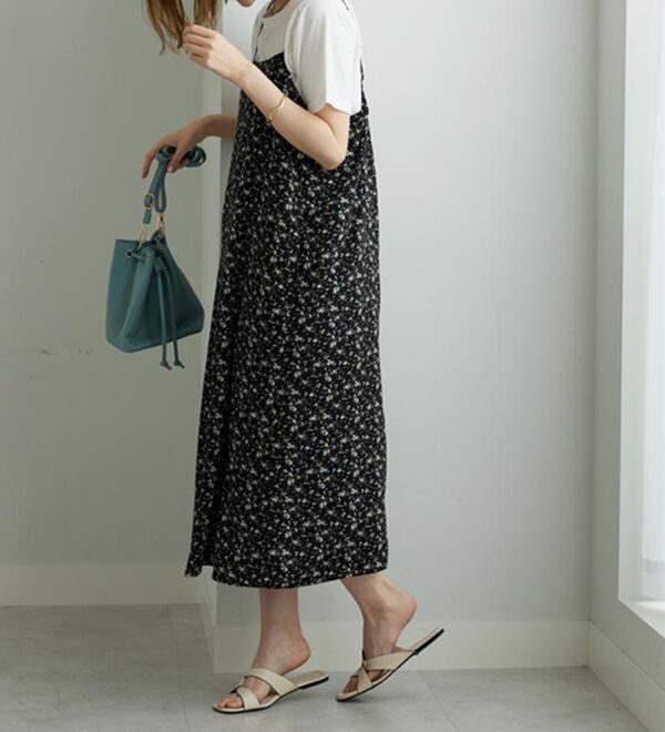 BELLUNA（ベルーナ）の「【2点セット】花柄プリントキャミワンピースアンサンブル（その他ワンピース）」｜詳細画像