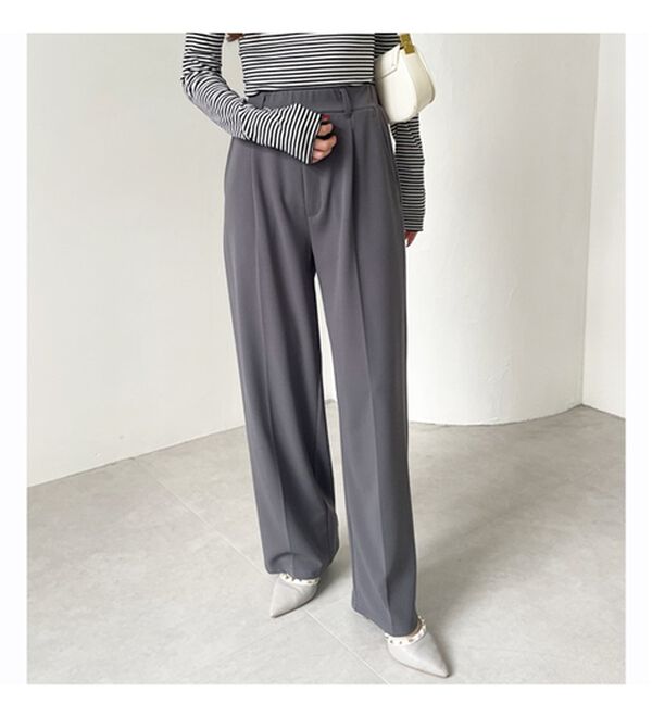 GeeRA（ジーラ）の「美脚魅せタックワイドスラックスパンツ（ワイドパンツ・ガウチョ）」｜詳細画像