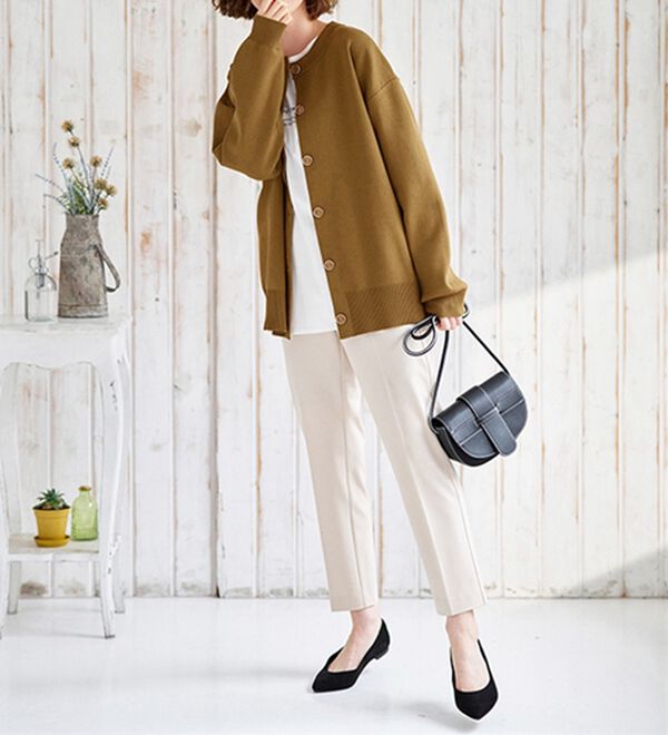 BELLUNA（ベルーナ）の「洗える！軽い！配色使いニットカーディガン（ニットカーディガン）」｜詳細画像