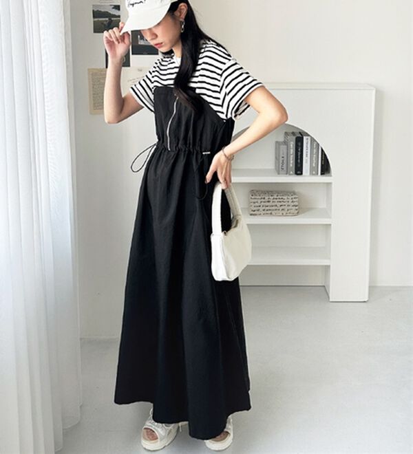 GeeRA（ジーラ）の「ハーフジップビスチェドッキングワンピース（その他ワンピース）」｜詳細画像