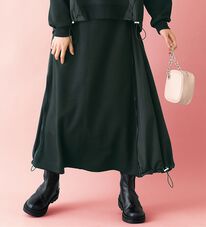 BELLUNA（ベルーナ）の「【ＳＭＡＲＴ　ＥＣＯ　ＪＥＲＳＥＹ】異素材切替サイドジップスカート（ロングスカート）」