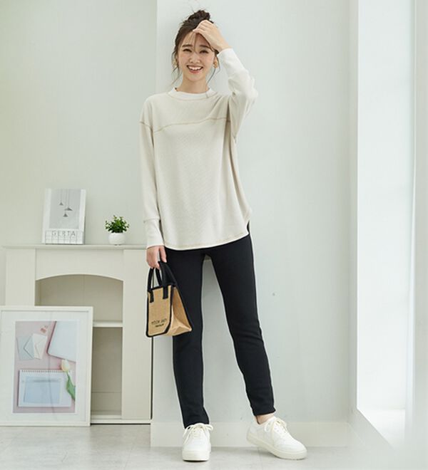 BELLUNA（ベルーナ）の「まるではく毛布！静電防止付裏ファーレギンス（スパッツ・レギンス）」｜詳細画像