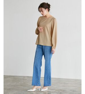 Pierrot（ピエロ）の「デザインが選べるジャガードカットソー（カットソー）」｜ベージュ