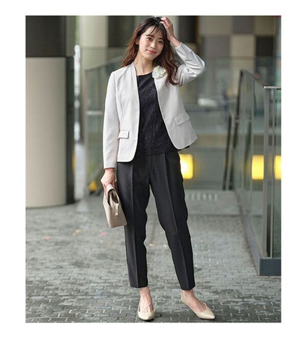 GeeRA（ジーラ）の「【5点セット】〈テーパードパンツ〉２ジャケット５点セットスーツ（パンツスーツ）」｜詳細画像