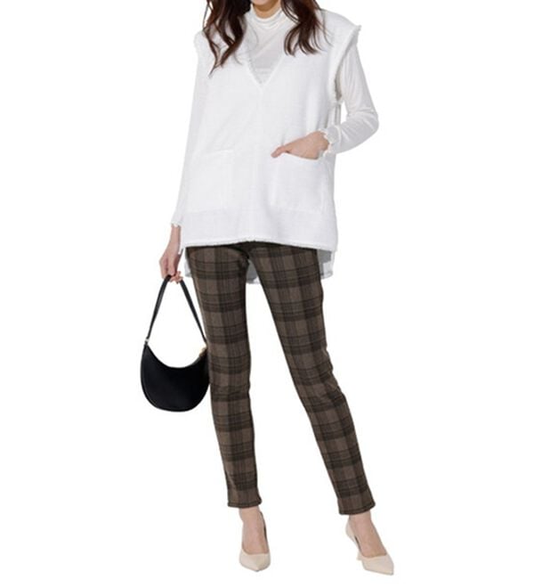 RANAN（ラナン）の「＋１０度素材！蓄熱保温裏起毛ストレッチスリムパンツ（フルレングスパンツ）」｜詳細画像