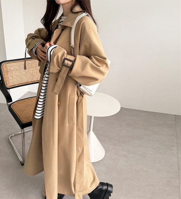 ドラマ着用商品』上品オーバーサイズトレンチコート - ベルーナ【公式】