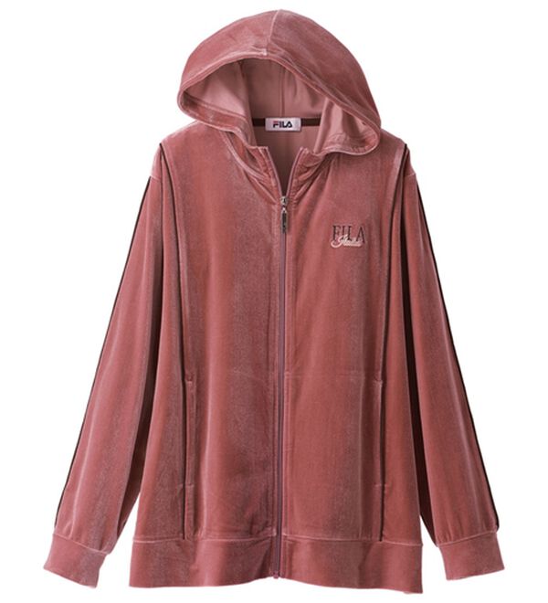 BELLUNA（ベルーナ）の「＜ＦＩＬＡ＞ベロア素材配色使いパーカー（パーカー）」｜詳細画像