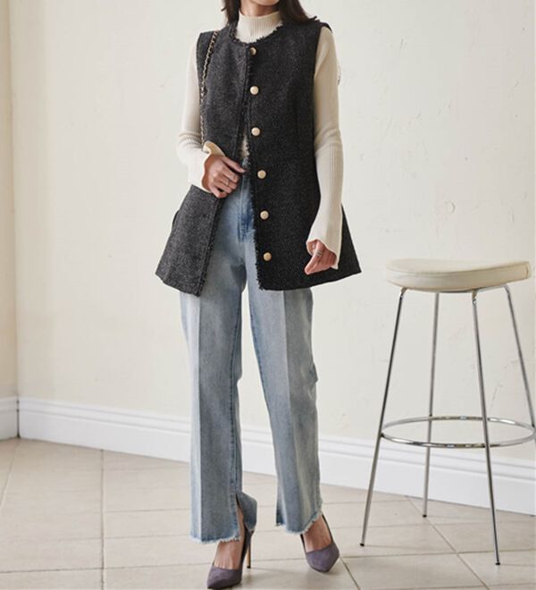 RANAN（ラナン）の「ペプラムツイードジレ（ジレ）」｜詳細画像