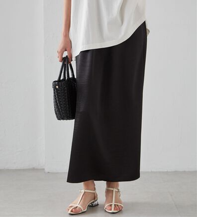 RANAN（ラナン）の「シャイニーサテンナロースカート（ロングスカート）」