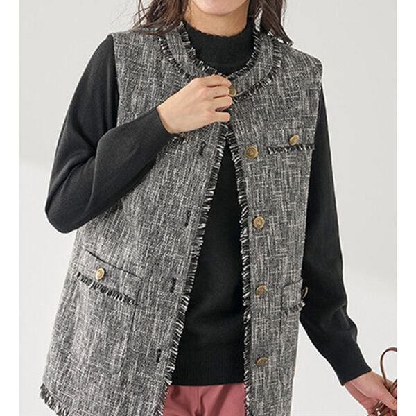 BELLUNA（ベルーナ）の「静電防止！洗えるウール入り透かし編みセーター（ニット・セーター）」｜詳細画像