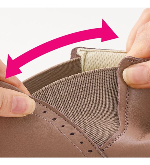 ルフラン（ルフラン）の「ラックウォーク　４Ｅ牛革ウィングチップスリッポン（スリッポン）」｜詳細画像