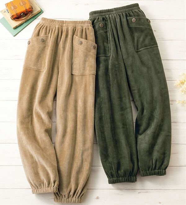 ルフラン（ルフラン）の「【２本組】【ホカロン】ふわっと暖か。ゆるっとパンツ（フルレングスパンツ）」｜2本組