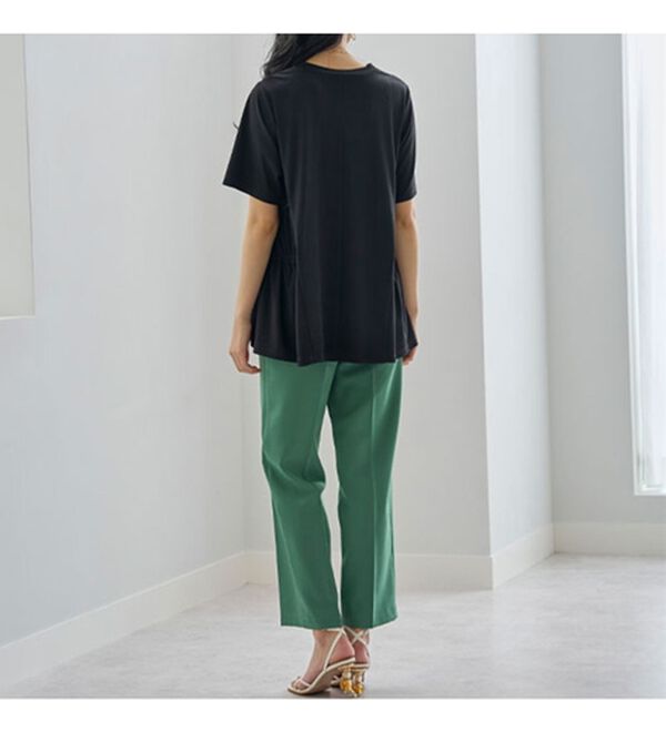 BELLUNA（ベルーナ）の「ヒンヤリ！サイドギャザー使いチュニック（チュニック）」｜詳細画像