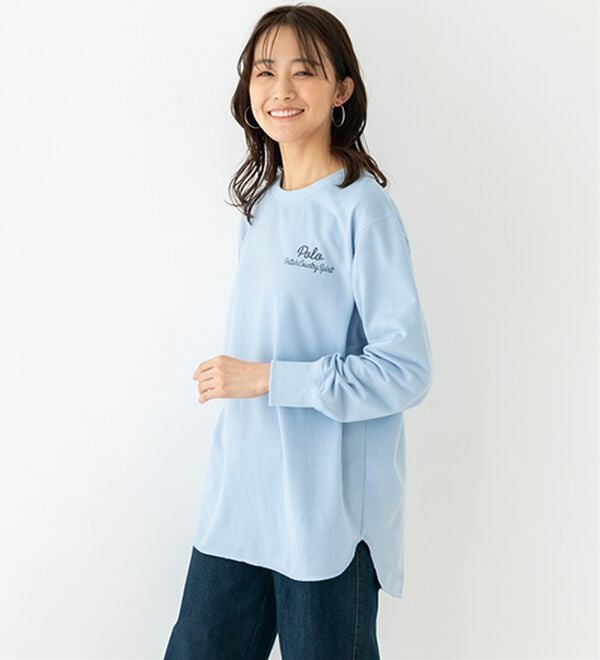 BELLUNA（ベルーナ）の「【ＰＯＬＯ　ＢＣＳ】ミニ裏毛素材デザイントップス（カットソー）」｜詳細画像