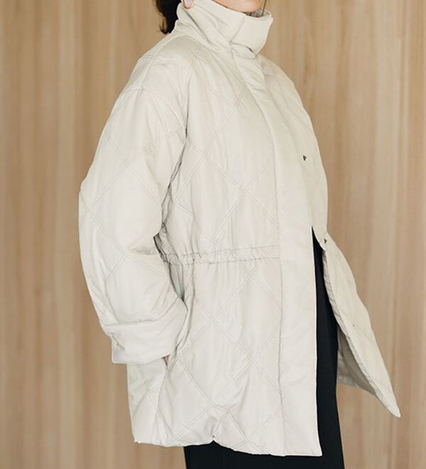 カポック混＞スタンドネック中わたミドルコート - ベルーナ【公式】