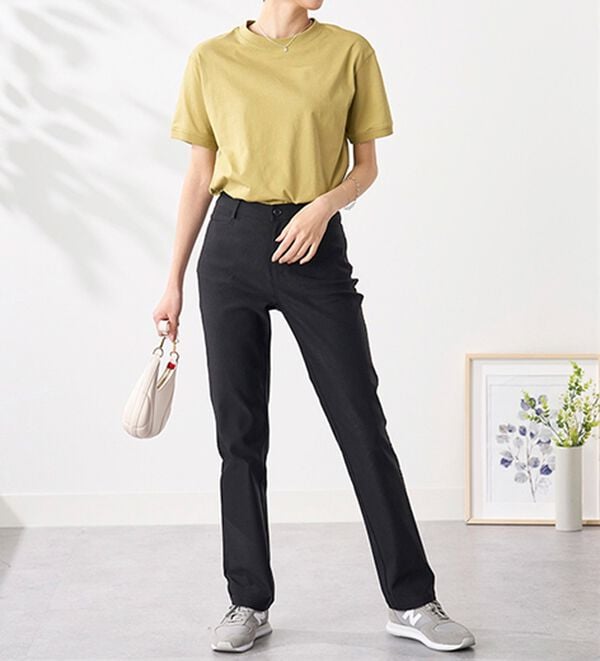 BELLUNA（ベルーナ）の「＜ベルクリーン＞抗菌防臭冷感ストレッチ美脚パンツ（フルレングスパンツ）」｜詳細画像