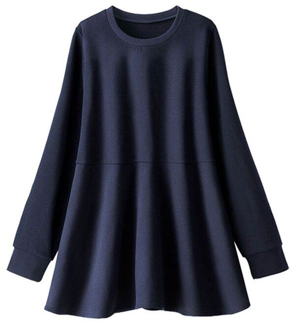 BELLUNA（ベルーナ）の「裏起毛ふくれジャカードペプラムチュニック（チュニック）」｜詳細画像