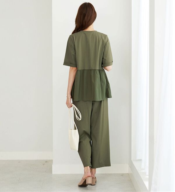 BELLUNA（ベルーナ）の「ヒンヤリ爽快！異素材切替プルオーバー（カットソー）」｜詳細画像