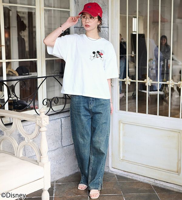 BELLUNA（ベルーナ）の「＜Ｄｉｓｎｅｙ＞綿混素材ゆるっとＴシャツ（カットソー）」｜詳細画像
