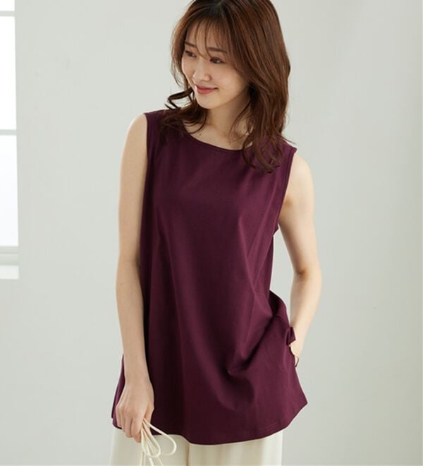 BELLUNA（ベルーナ）の「レイヤードに活躍！綿100％タンクトップ（タンクトップ・キャミソール）」｜詳細画像