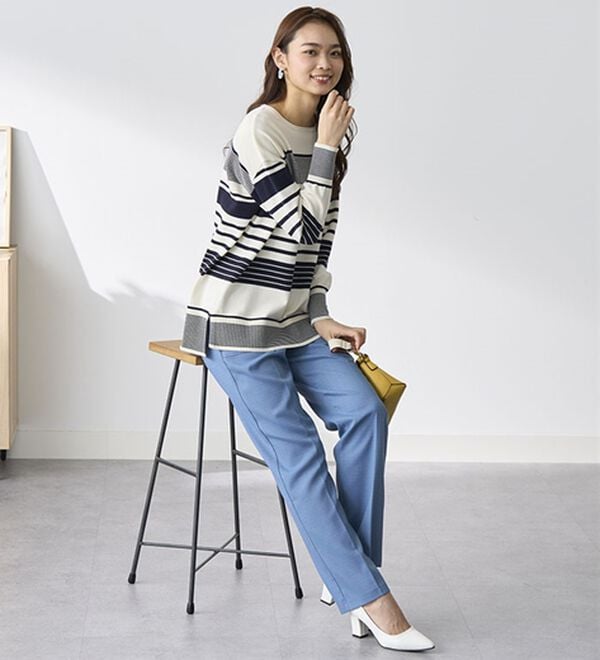 BELLUNA（ベルーナ）の「きれいめベイカーストレートパンツ（フルレングスパンツ）」｜詳細画像