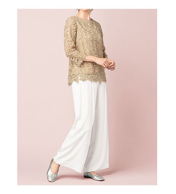 リーフ柄総レーススカートセットアップ - ベルーナ【公式】 