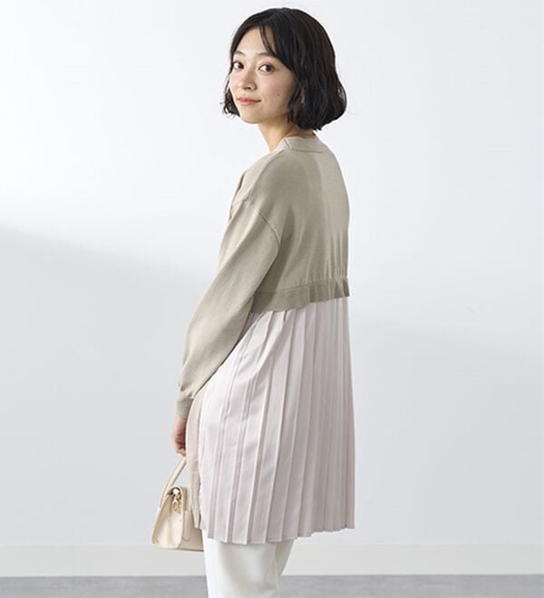 BELLUNA（ベルーナ）の「スタイルアップ！バックプリーツカーディガン（ニットカーディガン）」｜詳細画像