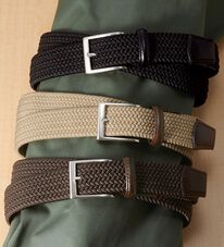 「＜カンサイオム＞メッシュゴムベルト（メンズベルト）」