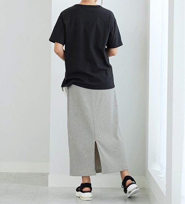 GeeRA（ジーラ）の「【着回し力◎】楽ちんすっきり見え！リブロングスカート（ロングスカート）」｜詳細画像