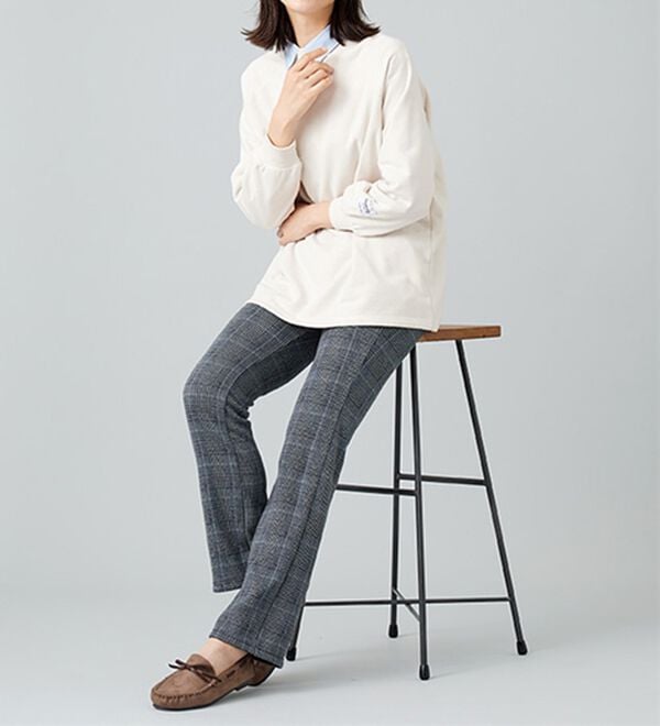 BELLUNA（ベルーナ）の「まるではく毛布！静電防止付裏ファーイージーパンツ（フルレングスパンツ）」｜詳細画像