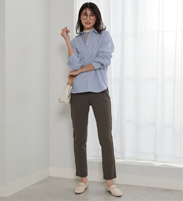 BELLUNA（ベルーナ）の「【選べる2丈】きれい見えボンディングスリムパンツ（フルレングスパンツ）」｜詳細画像