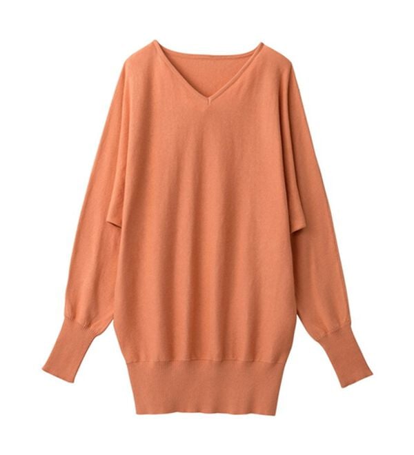 Viola e Viola（ヴィオラ エ ヴィオラ）の「【静電気防止】綿１００％Ｖネックドルマンセーター＜Ｍ～４Ｌ＞（ニット・セーター）」｜詳細画像