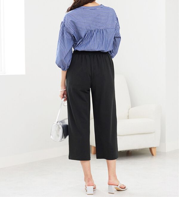 BELLUNA（ベルーナ）の「ゆったり快適！麻入りワイドパンツ（ワイドパンツ・ガウチョ）」｜詳細画像