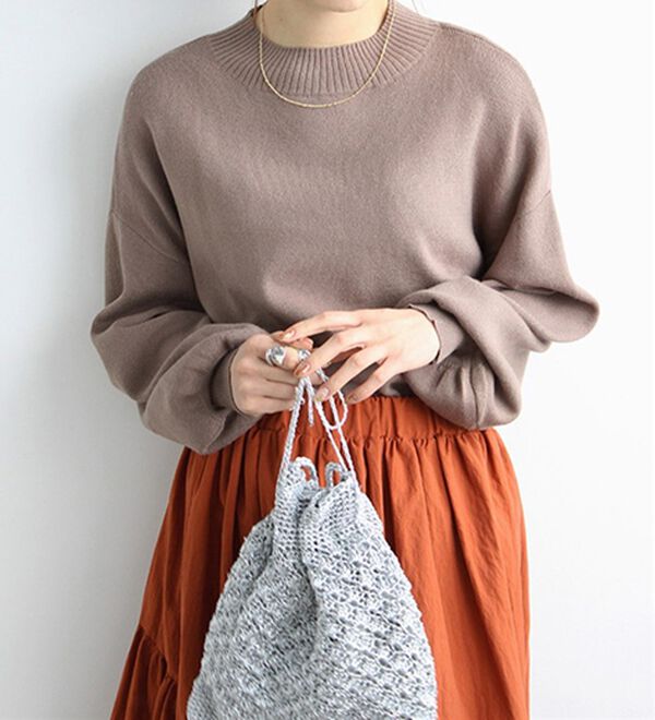 GeeRA（ジーラ）の「ボタン付モチモチニットトップス（ニット・セーター）」｜詳細画像