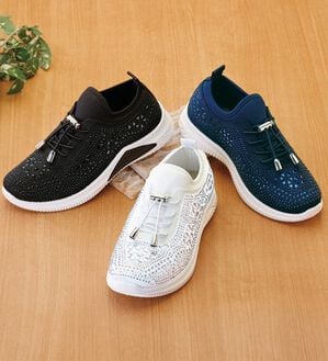 ルフラン（ルフラン）の「ビジュー付きレースアップスニーカー（スニーカー）」｜詳細画像