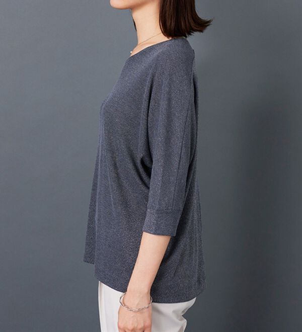 BELLUNA（ベルーナ）の「ラメ調ドルマンプルオーバー（カットソー）」｜詳細画像