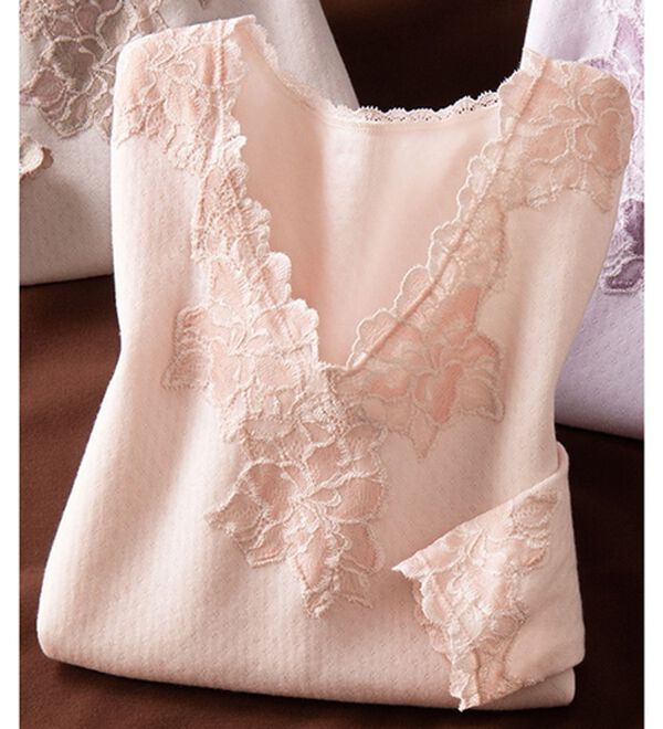 「【日本製】ふんわり暖かインナー（肌着・インナーウェア）」｜インナーピンク