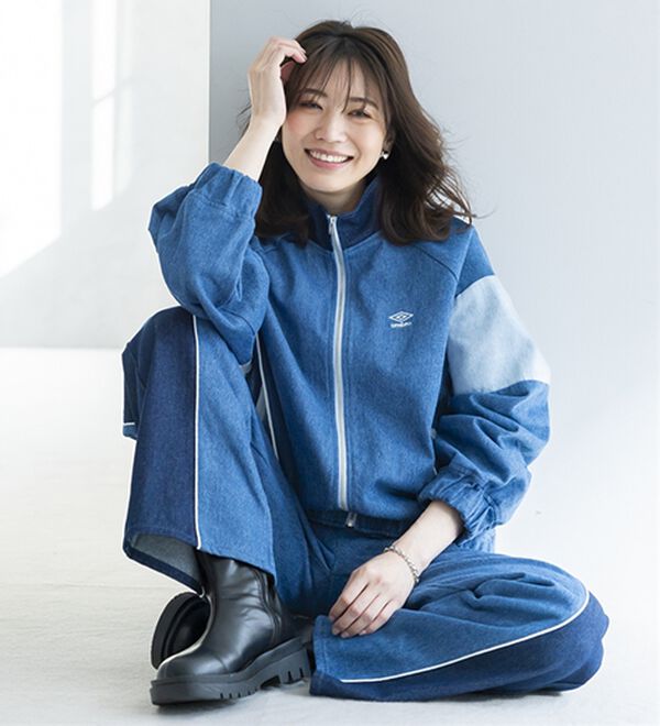 BELLUNA（ベルーナ）の「【ｕｍｂｒｏ】切替デニムパンツ（ワイドパンツ・ガウチョ）」｜詳細画像