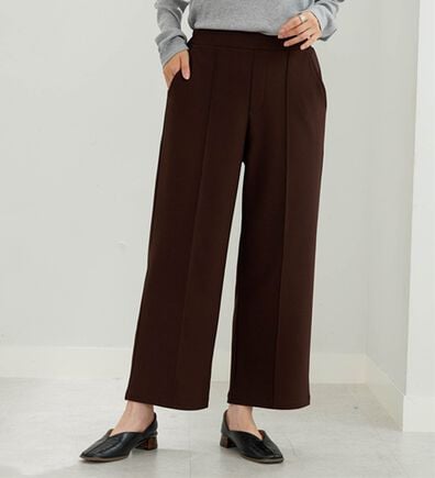 BELLUNA（ベルーナ）の「【快適Ｌａｂ．】裏起毛ジョーゼット素材ワイドパンツ（ワイドパンツ・ガウチョ）」
