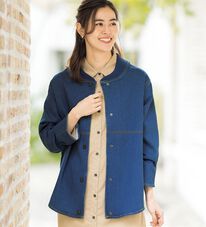 ルフラン（ルフラン）の「のび～るニットデニム楽ちんジャケット（その他ジャケット）」