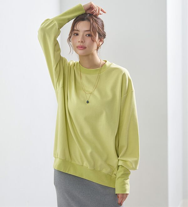 BELLUNA（ベルーナ）の「長めのリブが差をつける！全隠しトレーナー（カットソー）」｜詳細画像
