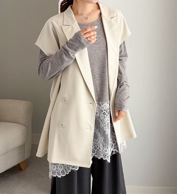 RANAN（ラナン）の「イレヘムレースドッキングロンＴ（カットソー）」｜詳細画像