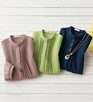 ルフラン（ルフラン）の「【３色組】着心地快適！上品ブラウソー（ブラウス）」｜3色組