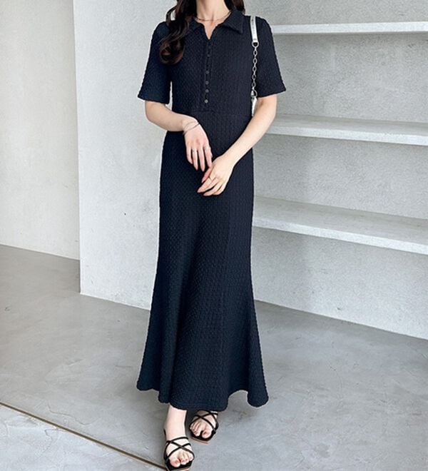 GeeRA（ジーラ）の「全骨格細見え！表面感素材マーメイドワンピース（その他ワンピース）」｜詳細画像