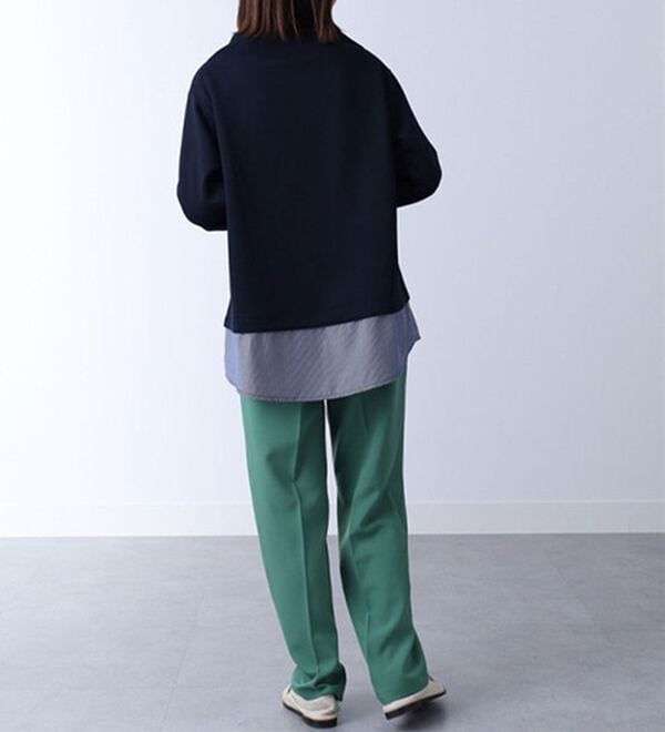 BELLUNA（ベルーナ）の「ワイドネックデザインシャツ切替チュニック（チュニック）」｜詳細画像