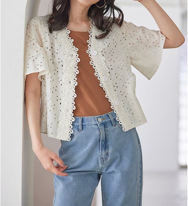 RANAN（ラナン）の「レースコンビブラウス（ブラウス）」｜詳細画像