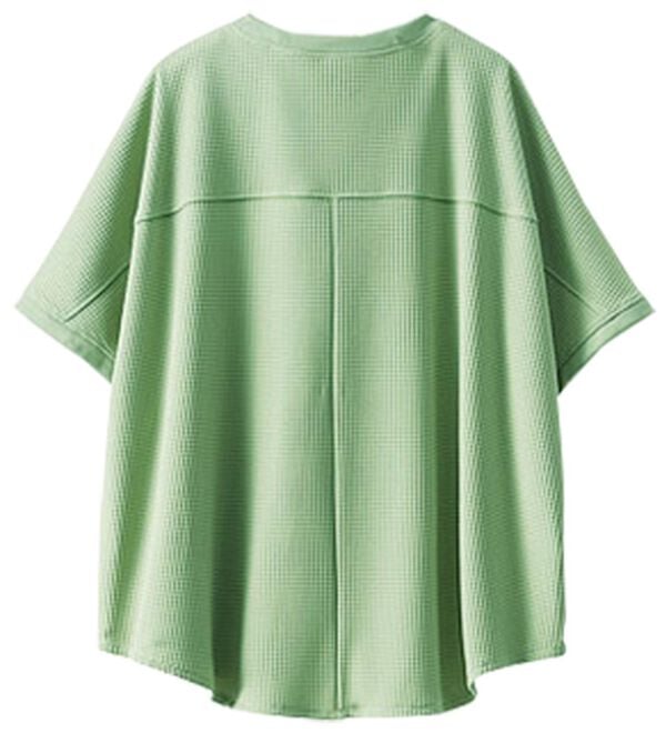 BELLUNA（ベルーナ）の「【快適Ｌａｂ．】ドライワッフル素材ドルマンプルオーバー（カットソー）」｜詳細画像