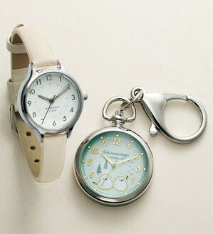 ルフラン（ルフラン）の「１０気圧防水ファッションウォッチ＆カラビナ（腕時計）」｜グレー系セット