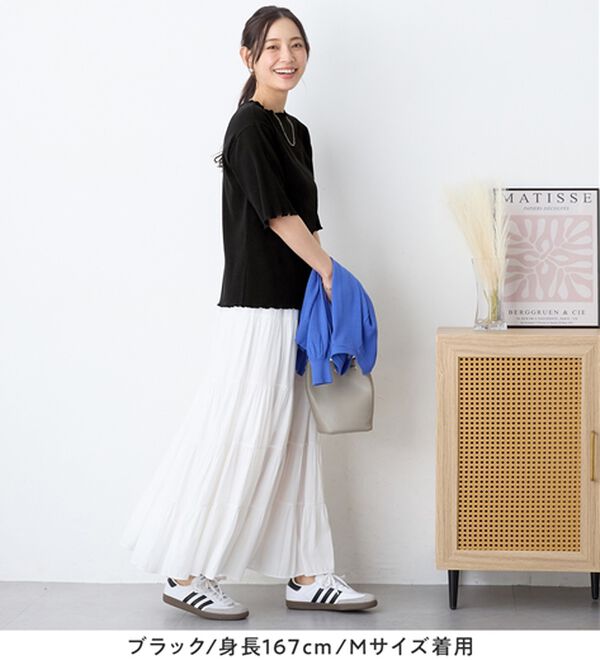 Viola e Viola（ヴィオラ エ ヴィオラ）の「ひんやリブ　メロウデザイントップス（カットソー）」｜詳細画像